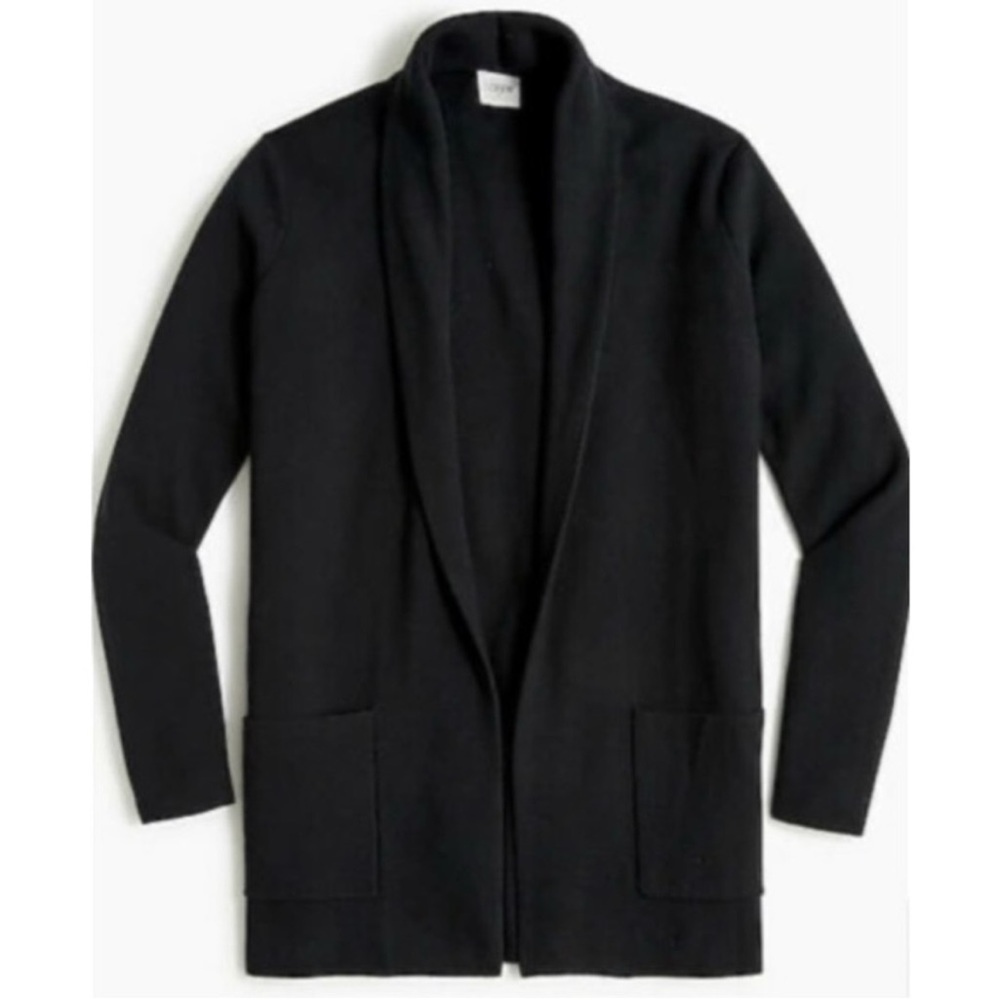 J. Crew Chelsea Sweater Blazer Size Small Black 100% cotton Jacket